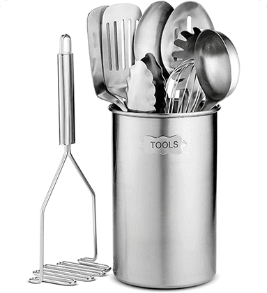 Stainless-Steel Kitchen Utensil Set