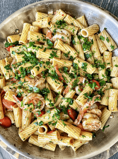 Garlic Butter Shrimp Rigatoni