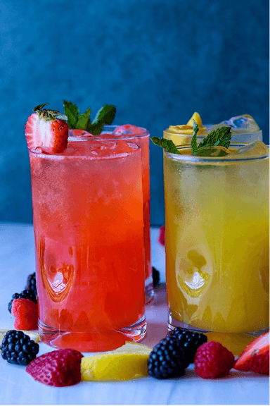 Tropical Strawberry and Mango Lemonade