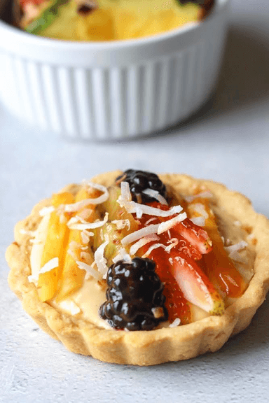Custard Cream Filled Tropical Fruit Tart