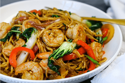Quick & Spicy Shrimp Chow Mein Noodles Recipe