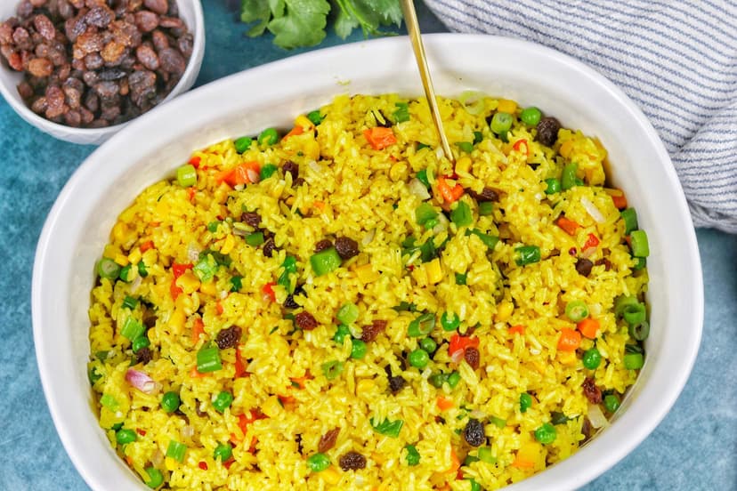 Caribbean-Style Raisin Fried Rice Recipe